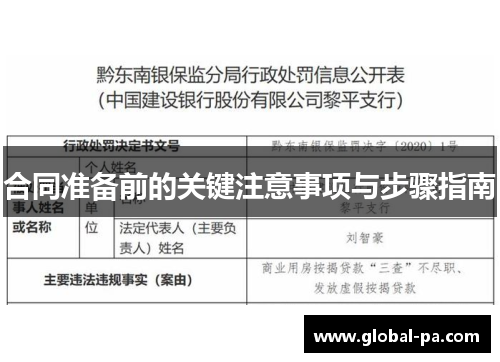 合同准备前的关键注意事项与步骤指南