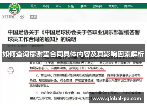 如何查询穆谢奎合同具体内容及其影响因素解析